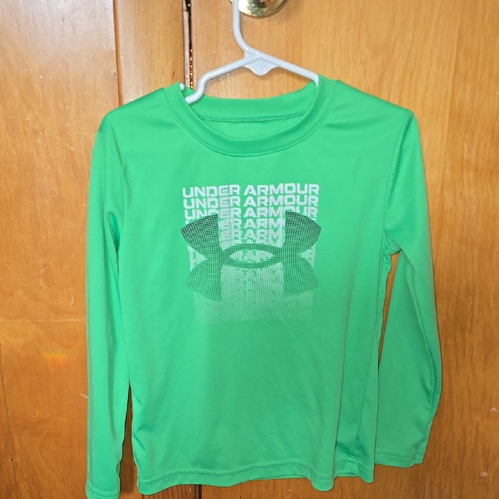 Under Armour Kids Green Long Sleeve Shirt Size 4t